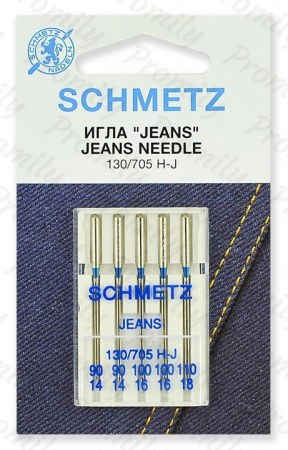 Иглы для джинсы №90(2), 100(2), 110, Schmetz, 5шт от магазина Promily в Георгиевске